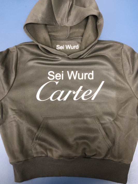 Womans SEi WURD Cartel Crop-Top hoodie W/ fitted ankle sweats Tracksuit combo